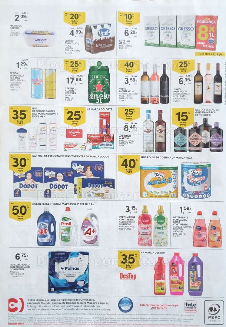 Antevisão Folheto CONTINENTE Promoções Fim de Semana - 31 julho a 3 agosto
