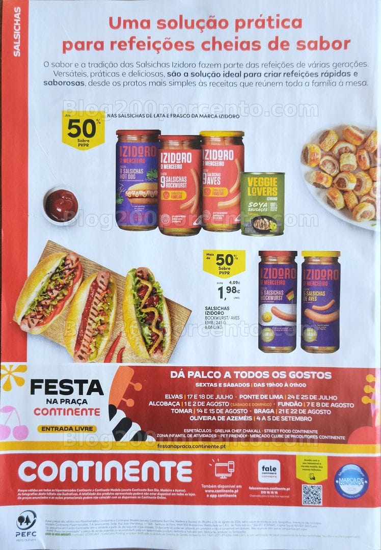 Antevisão Folheto CONTINENTE Petiscos Promoções de 28 julho a 16 agosto