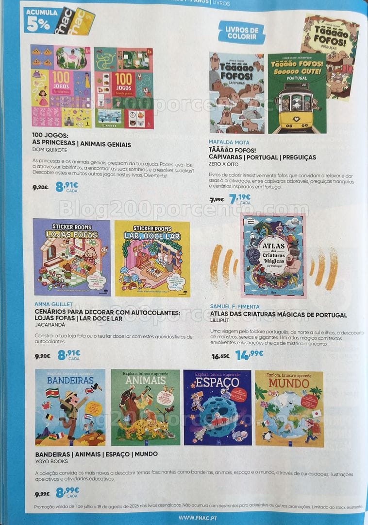 Antevisão Folheto FNAC Promoções de 1 julho a 18 agosto