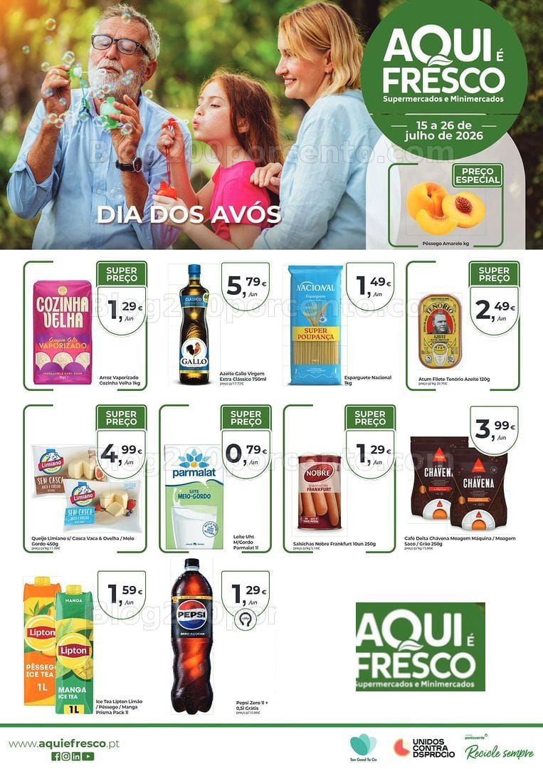 Antevisão Folheto AQUI É FRESCO Promoções de 15 a 26 julho