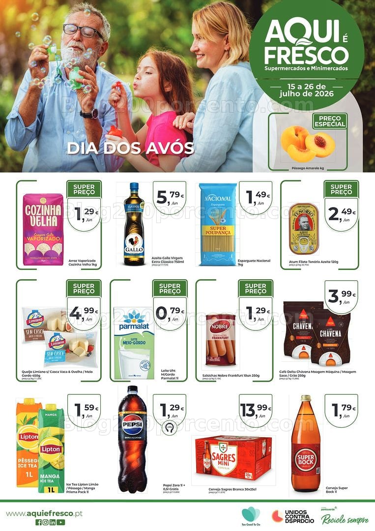Antevisão Folheto AQUI É FRESCO Promoções de 15 a 26 julho