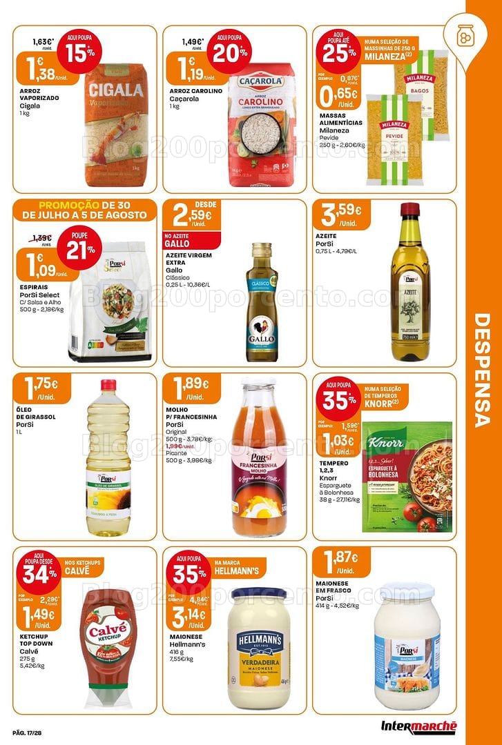 Antevisão Folheto INTERMARCHÉ Contact Promoções de 30 julho a 5 agosto