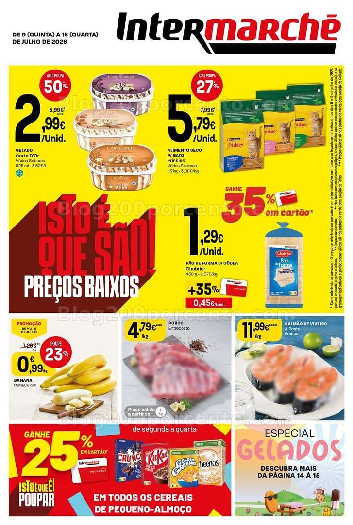 Antevisão Folheto INTERMARCHÉ Contact Promoções de 9 a 15 julho