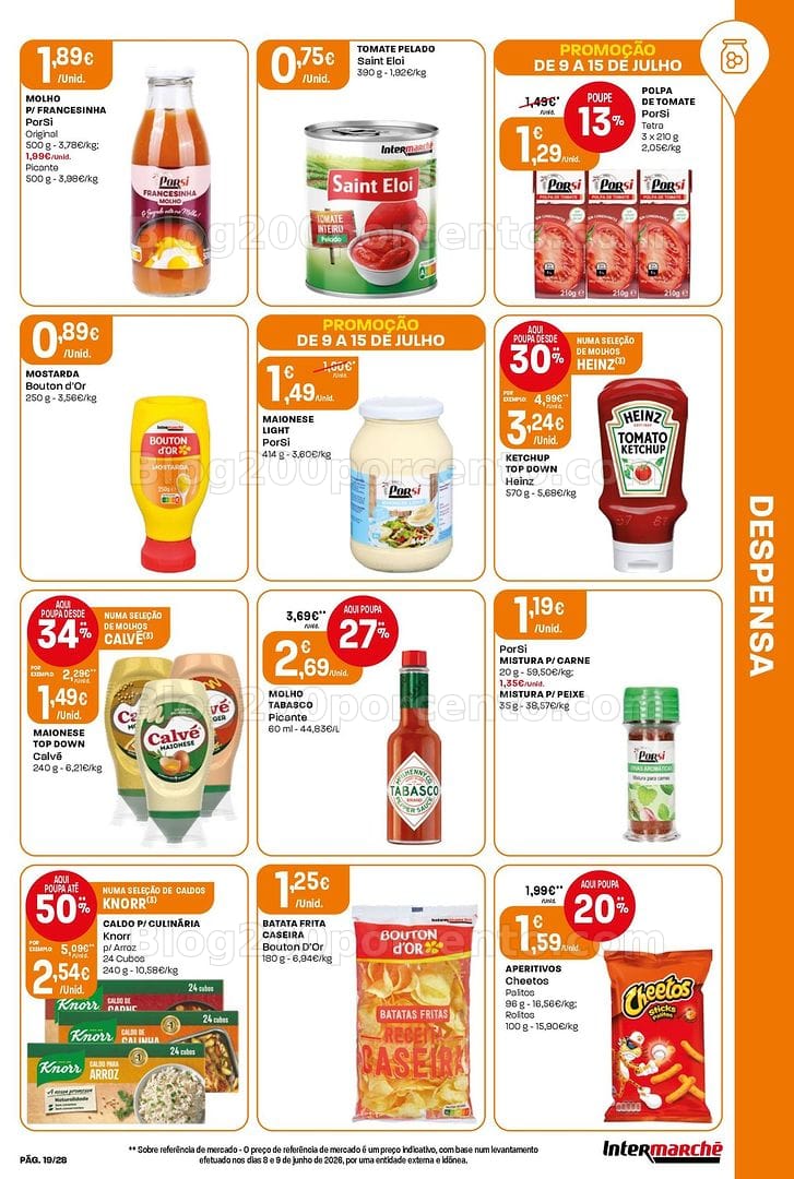 Antevisão Folheto INTERMARCHÉ Contact Promoções de 9 a 15 julho