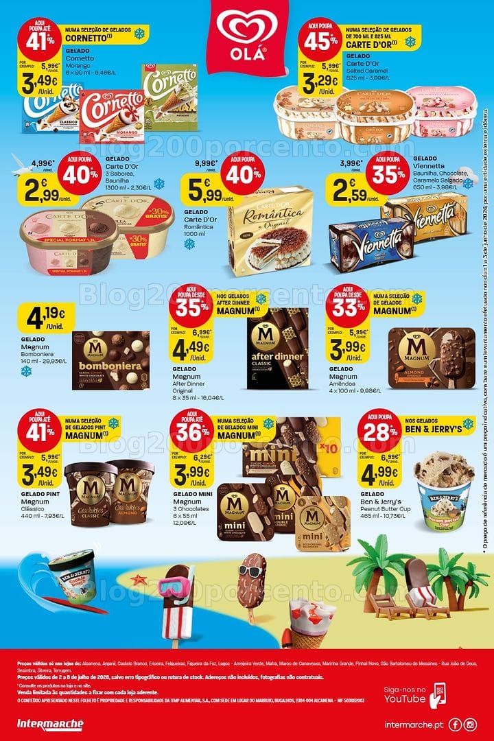 Antevisão Folheto INTERMARCHÉ Especial Gelados Promoções de 2 a 8 julho