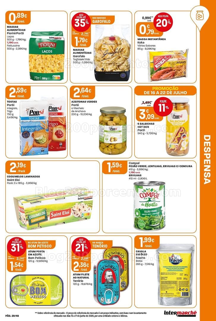 Antevisão Folheto INTERMARCHÉ Super Promoções de 16 a 22 julho
