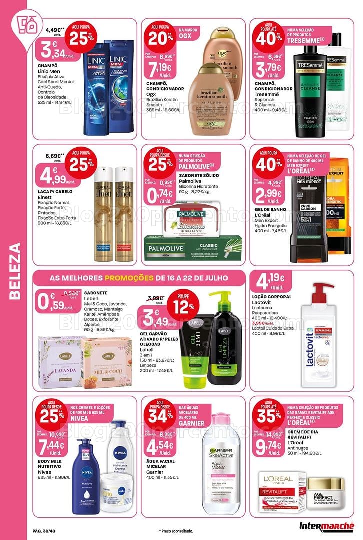 Antevisão Folheto INTERMARCHÉ Super Promoções de 16 a 22 julho