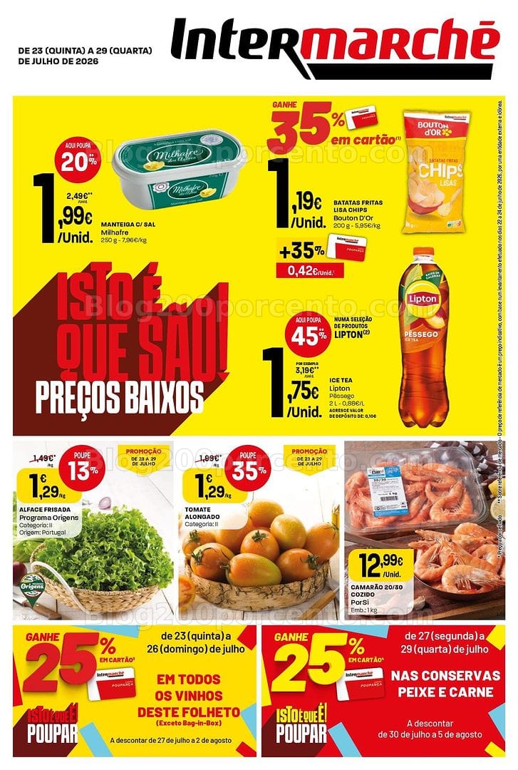 Antevisão Folheto INTERMARCHÉ Super Promoções de 23 a 29 julho