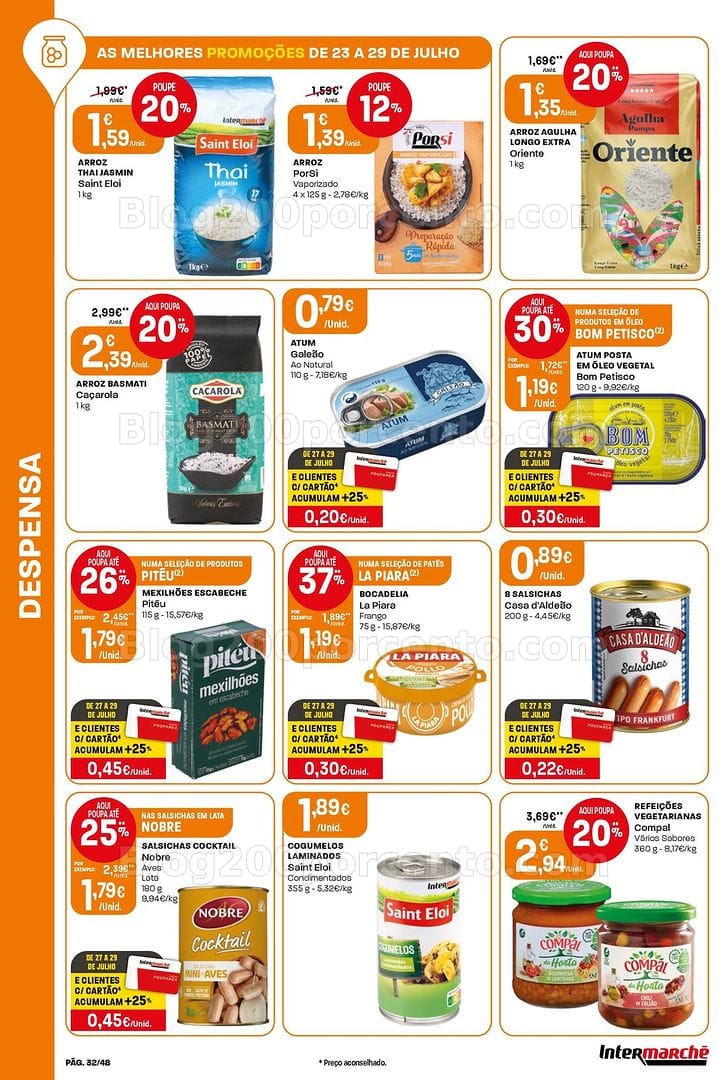 Antevisão Folheto INTERMARCHÉ Super Promoções de 23 a 29 julho
