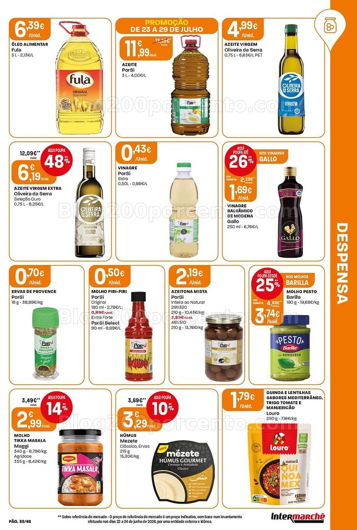 Antevisão Folheto INTERMARCHÉ Super Promoções de 23 a 29 julho
