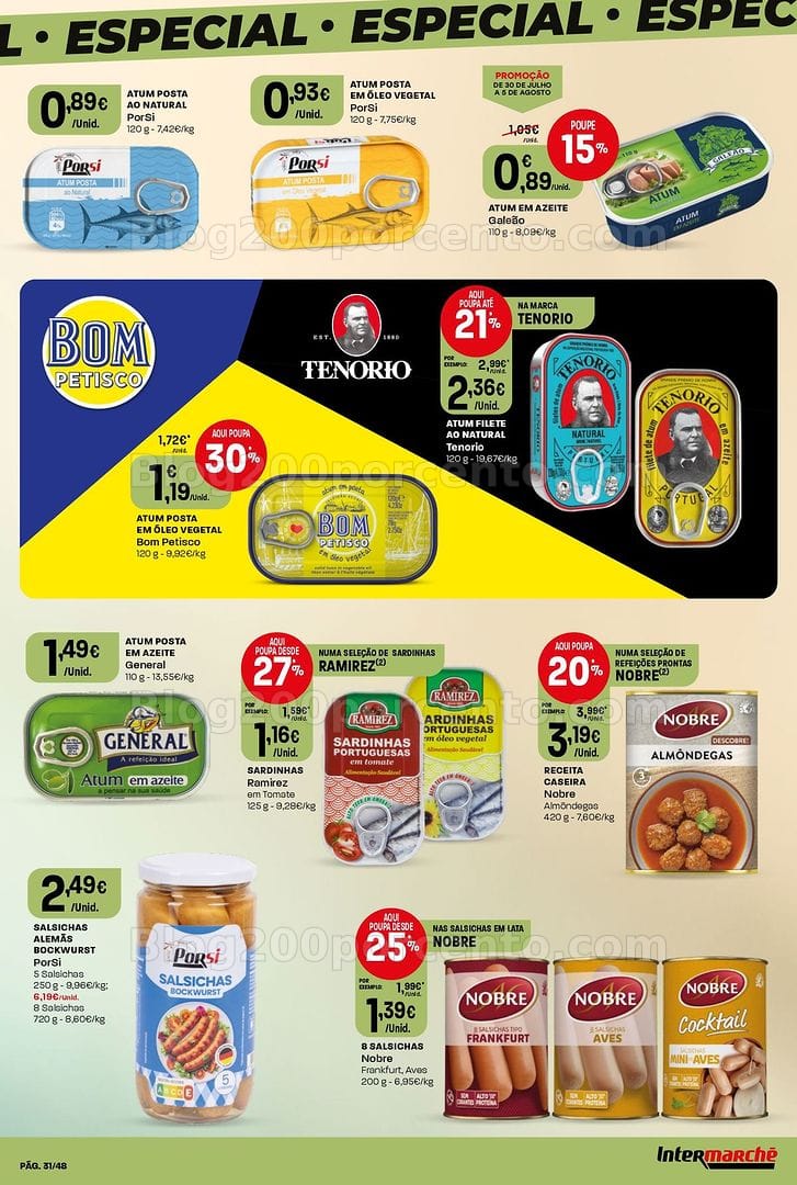 Antevisão Folheto INTERMARCHÉ Super Promoções de 30 julho a 5 agosto