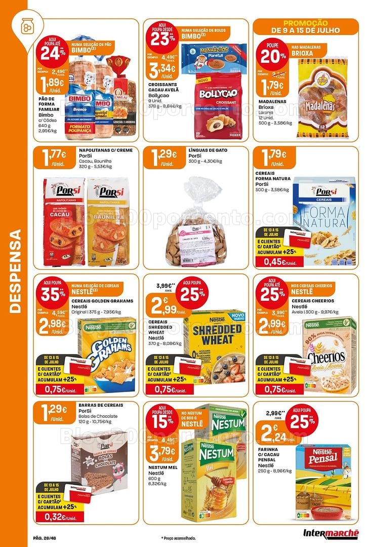Antevisão Folheto INTERMARCHÉ Super Promoções de 9 a 15 julho