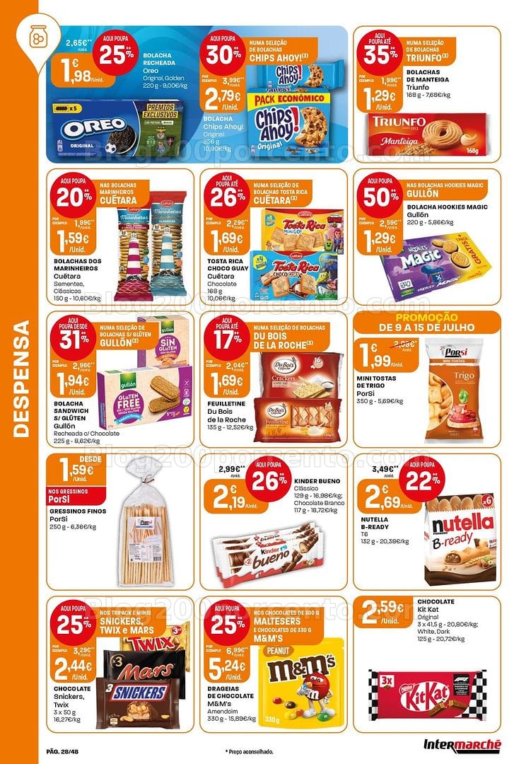 Antevisão Folheto INTERMARCHÉ Super Promoções de 9 a 15 julho