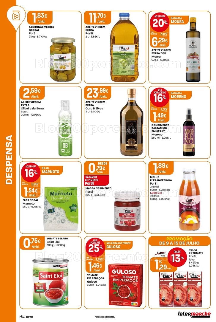 Antevisão Folheto INTERMARCHÉ Super Promoções de 9 a 15 julho