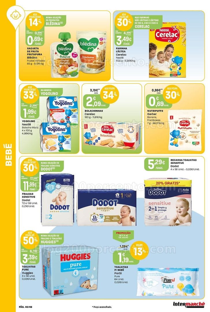 Antevisão Folheto INTERMARCHÉ Super Promoções de 9 a 15 julho