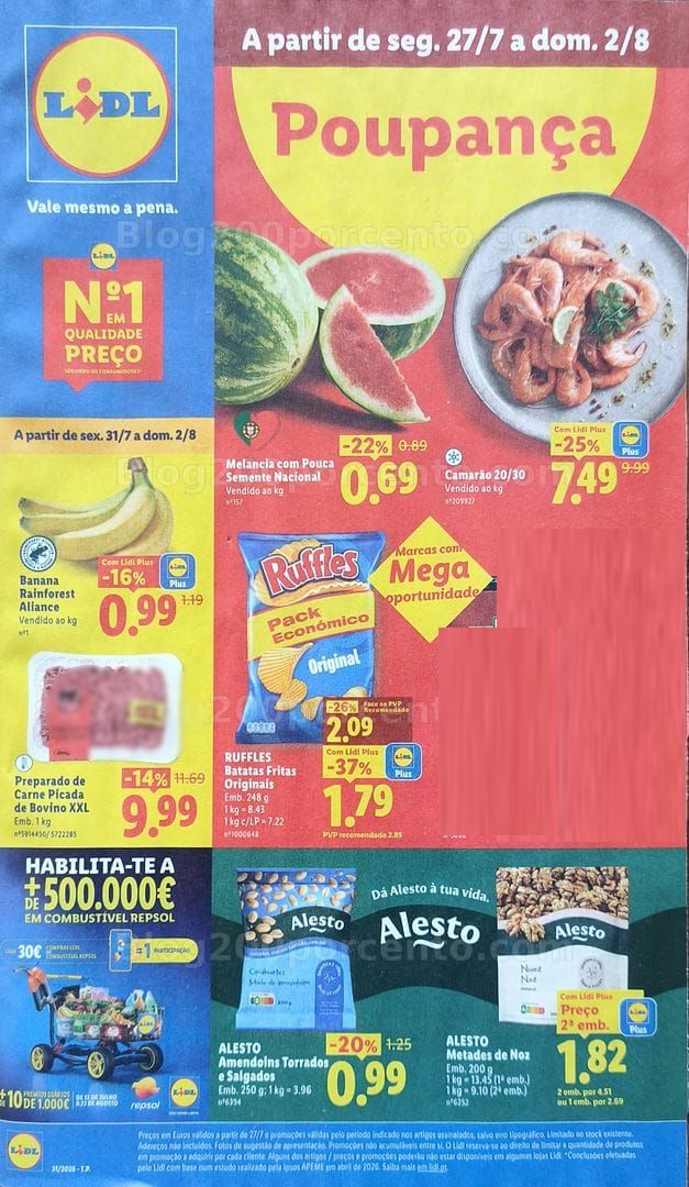 Antevisão Folheto LIDL Promoções de 27 julho a 2 agosto