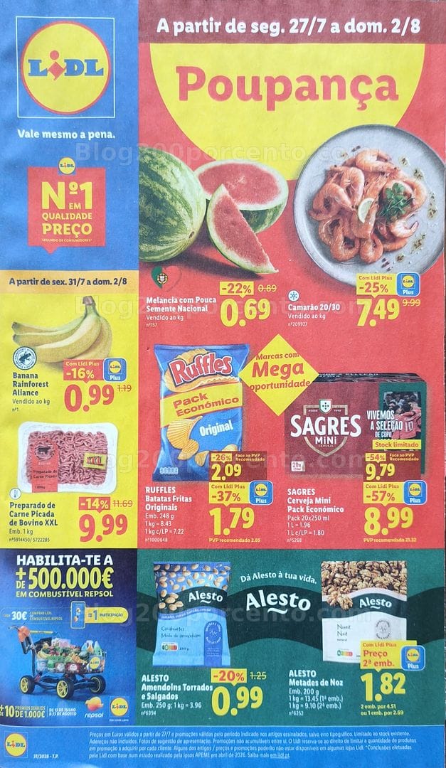 Antevisão Folheto LIDL Promoções de 27 julho a 2 agosto