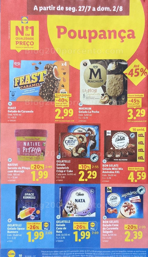 Antevisão Folheto LIDL Promoções de 27 julho a 2 agosto