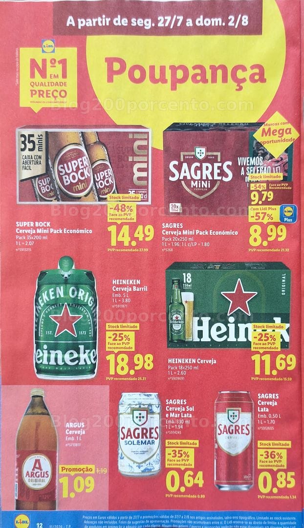Antevisão Folheto LIDL Promoções de 27 julho a 2 agosto