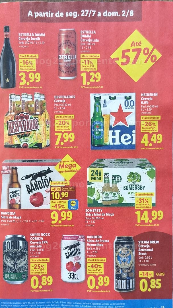 Antevisão Folheto LIDL Promoções de 27 julho a 2 agosto