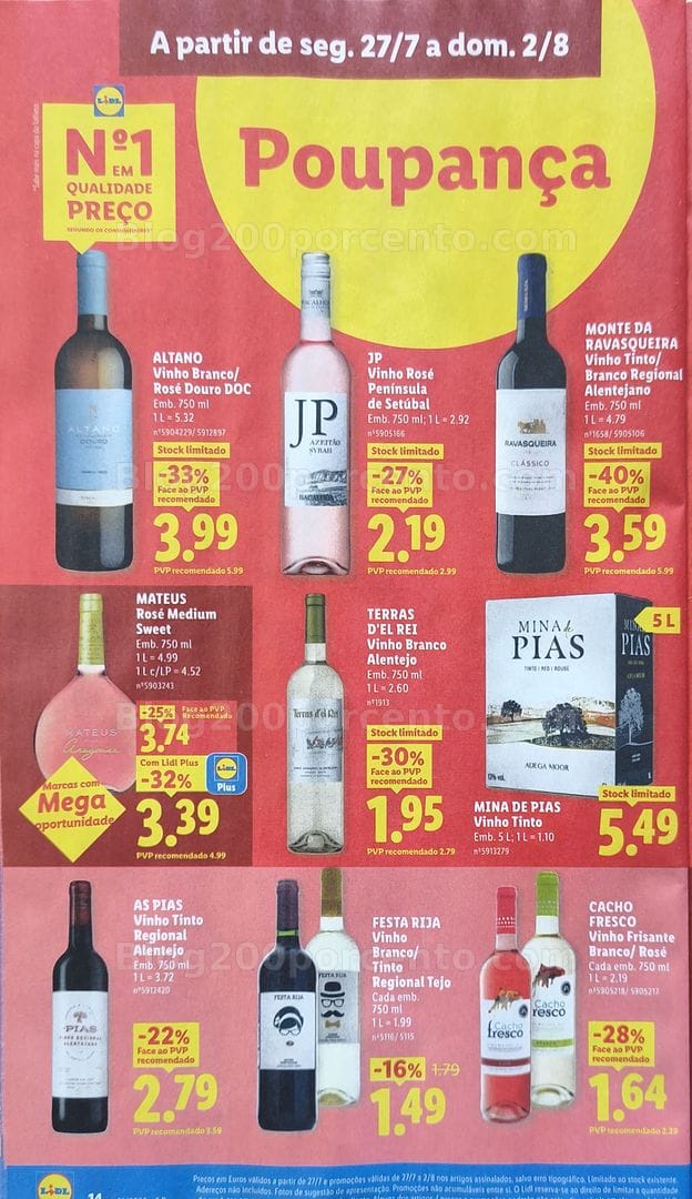Antevisão Folheto LIDL Promoções de 27 julho a 2 agosto