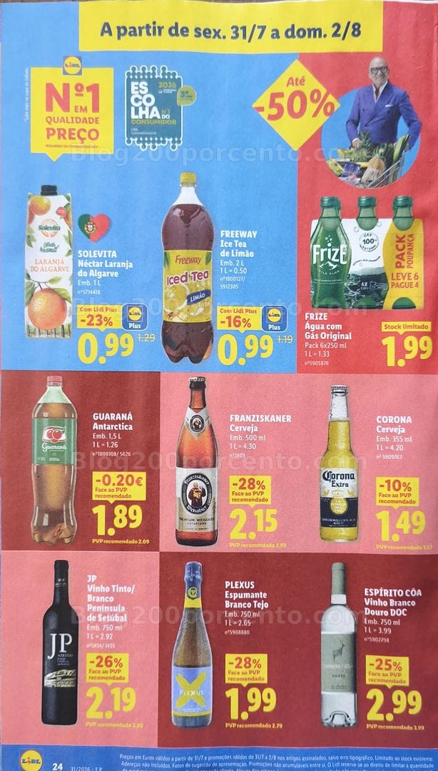 Antevisão Folheto LIDL Promoções de 27 julho a 2 agosto