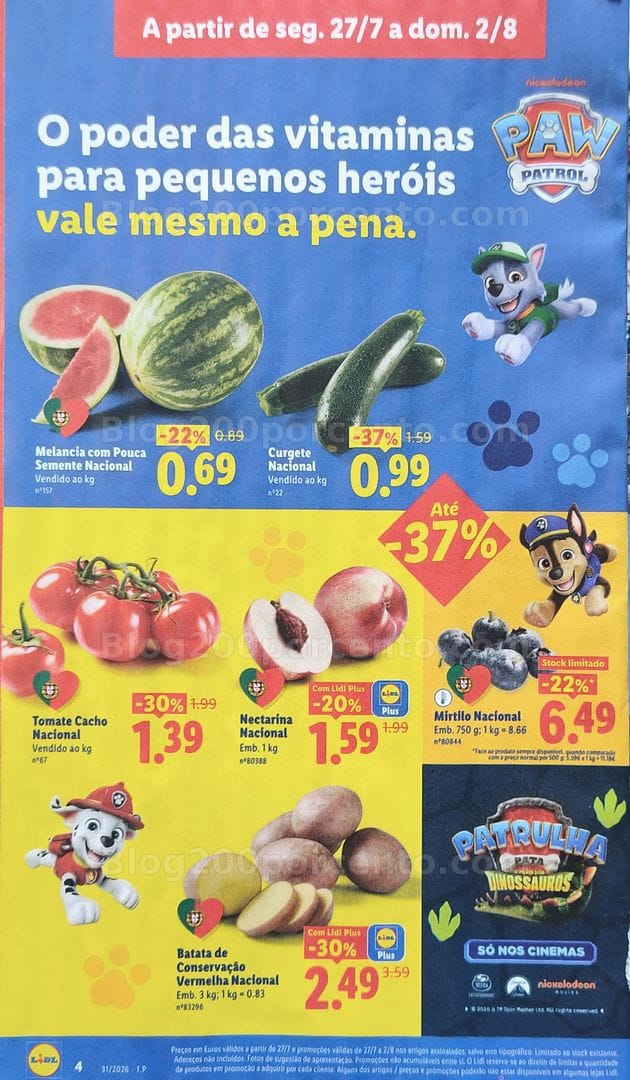Antevisão Folheto LIDL Promoções de 27 julho a 2 agosto