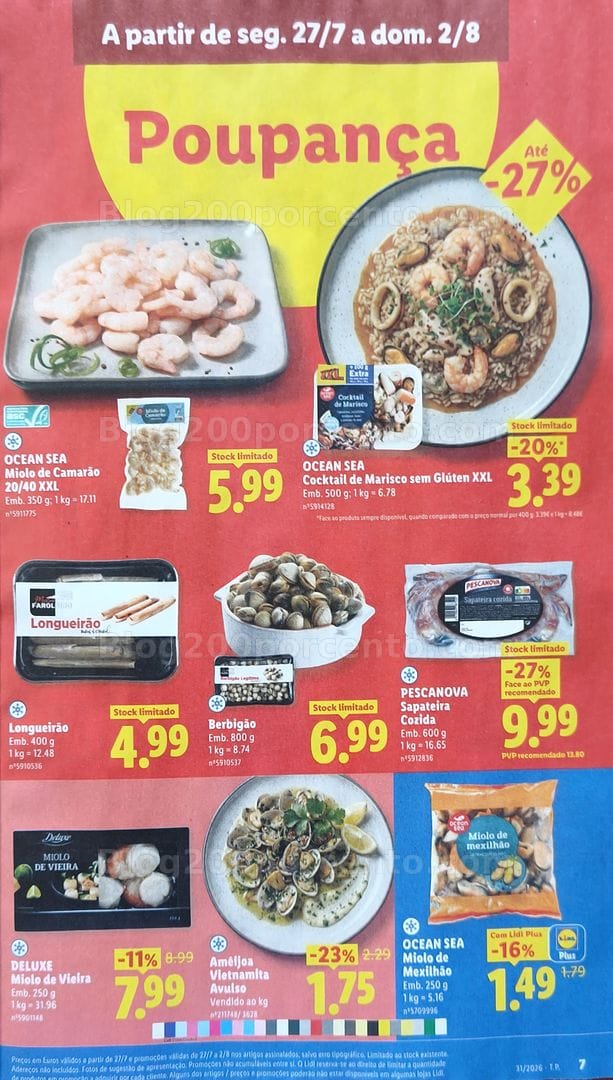 Antevisão Folheto LIDL Promoções de 27 julho a 2 agosto