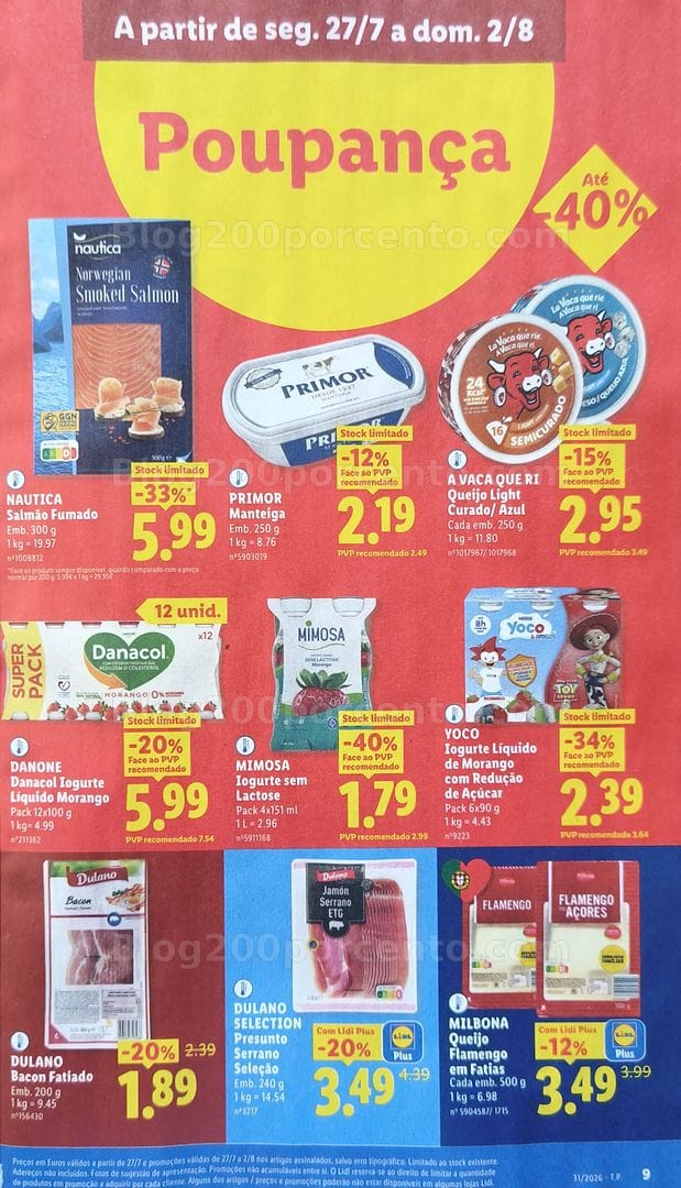 Antevisão Folheto LIDL Promoções de 27 julho a 2 agosto