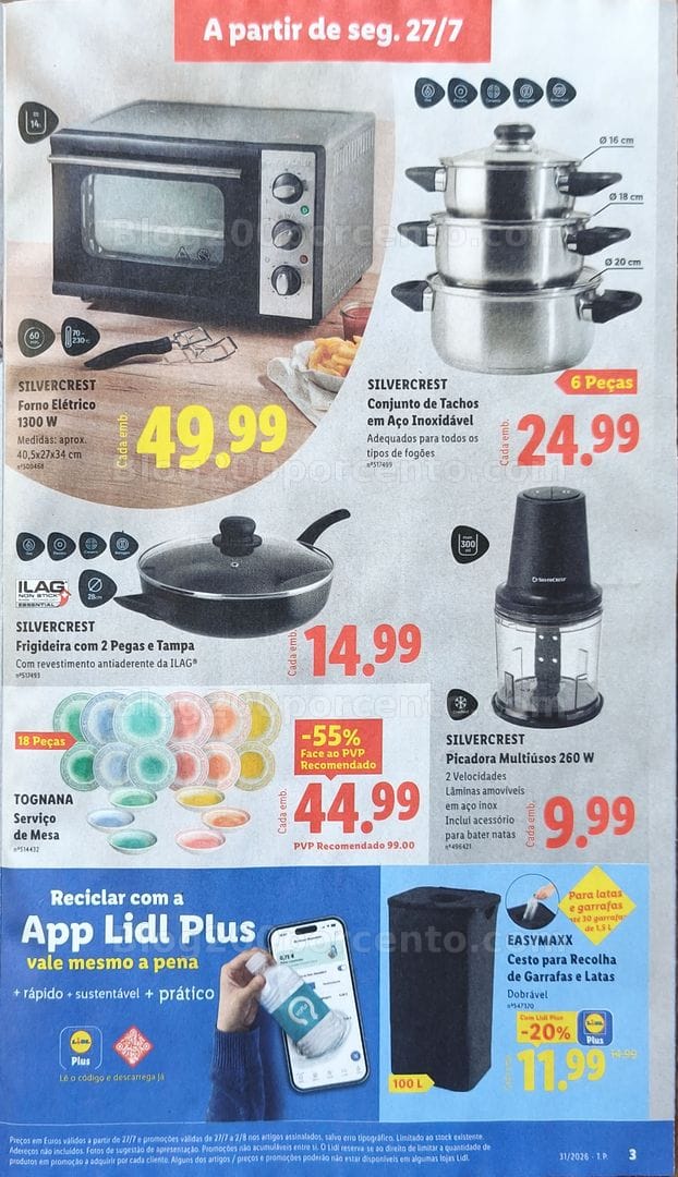 Antevisão Folheto Loja LIDL Bazar Promoções de 27 julho a 6 agosto