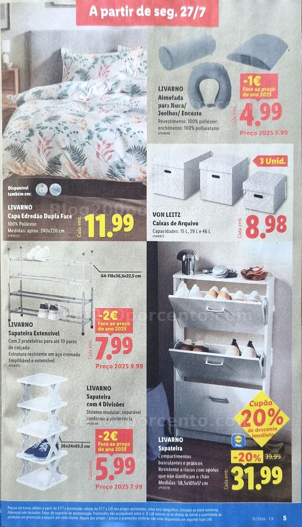 Antevisão Folheto Loja LIDL Bazar Promoções de 27 julho a 6 agosto