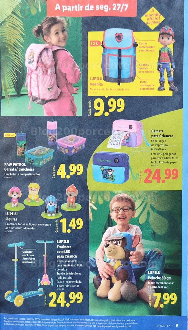 Antevisão Folheto Loja LIDL Bazar Promoções de 27 julho a 6 agosto