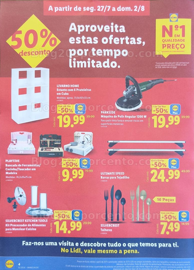 Antevisão Folheto LIDL Extra Promoções de 27 julho a 2 agosto - Mangualde