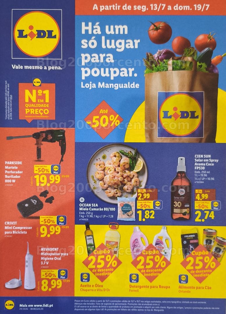 Antevisão Folheto LIDL Mangualde Extra Promoções até 19 julho