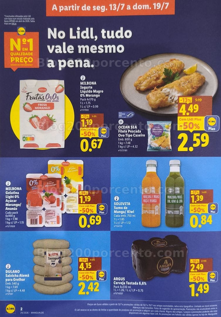 Antevisão Folheto LIDL Mangualde Extra Promoções até 19 julho