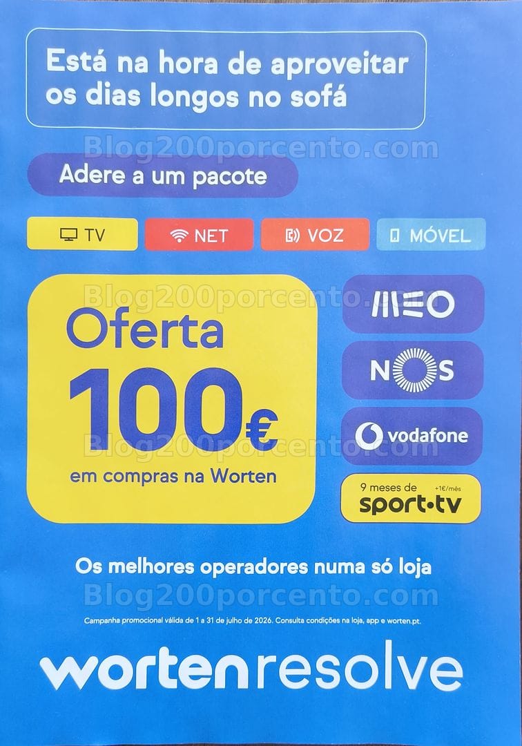 Antevisão Folheto WORTEN Mobile Promoções até 31 julho