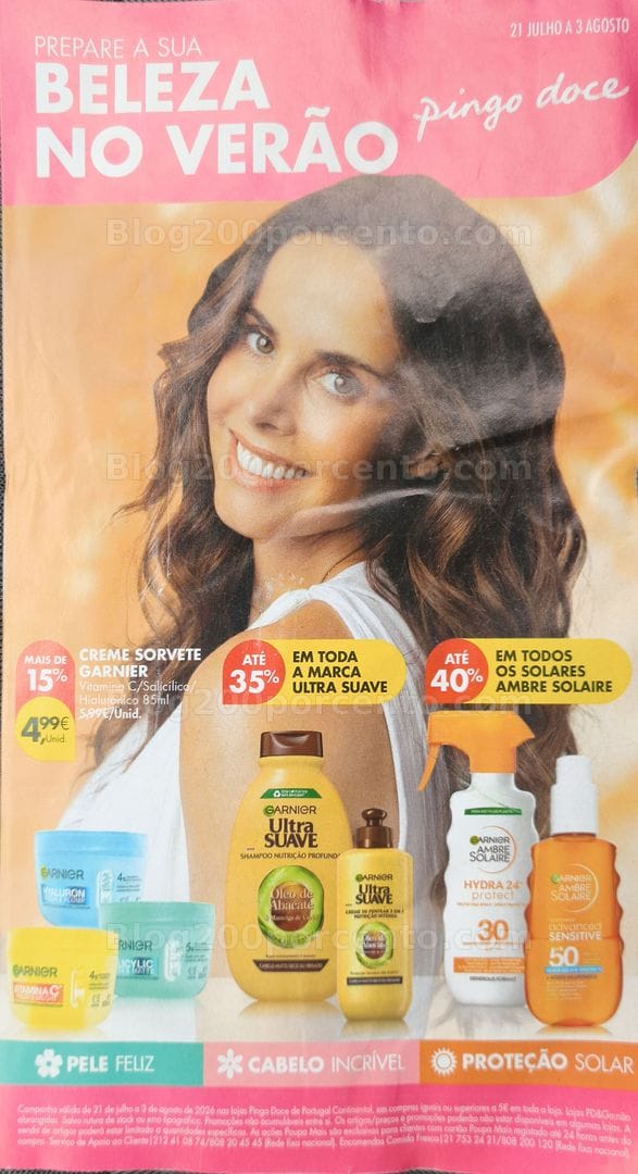 Antevisão Folheto PINGO DOCE Beleza Verão Promoções de 21 julho a 3 agosto