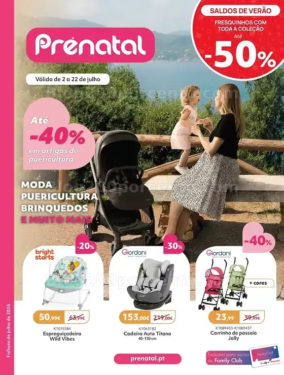 Antevisão Folheto PRÉNATAL Saldos de Verão Promoções até 22 julho