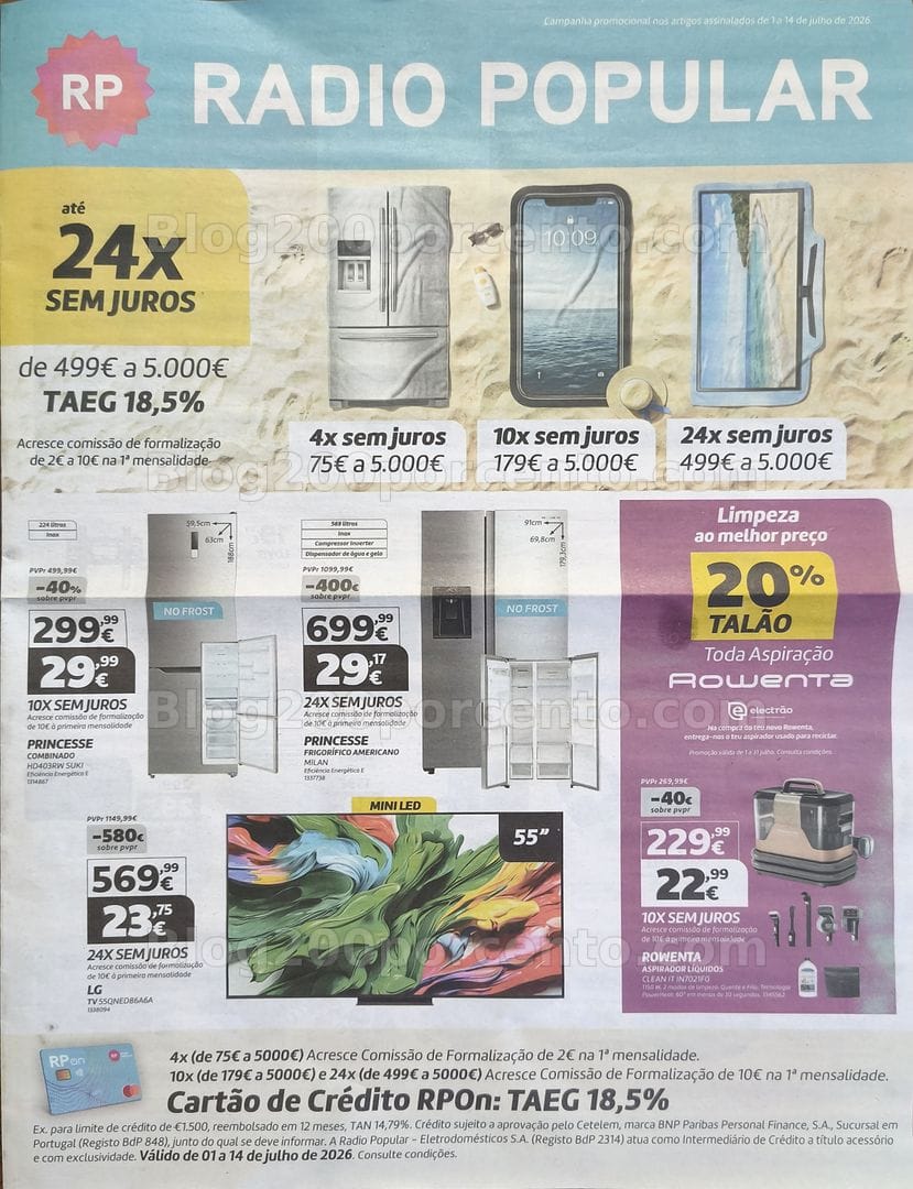 Antevisão Folheto RADIO POPULAR Promoções até 14 julho