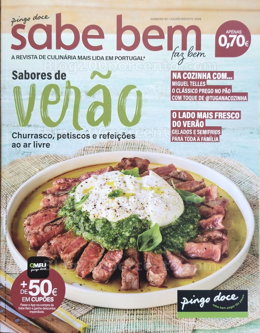Antevisão Revista PINGO DOCE Sabe Bem julho - agosto e os seus vales de desconto!