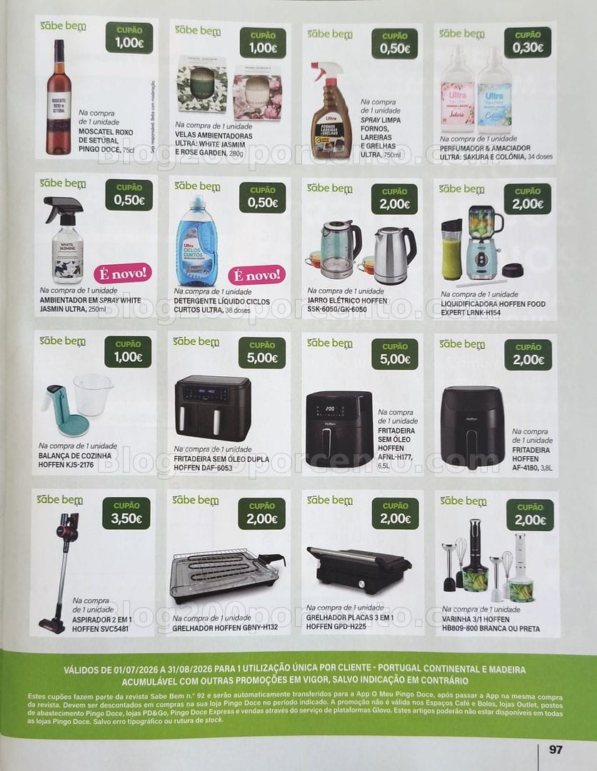 Antevisão Revista PINGO DOCE Sabe Bem julho - agosto e os seus vales de desconto!