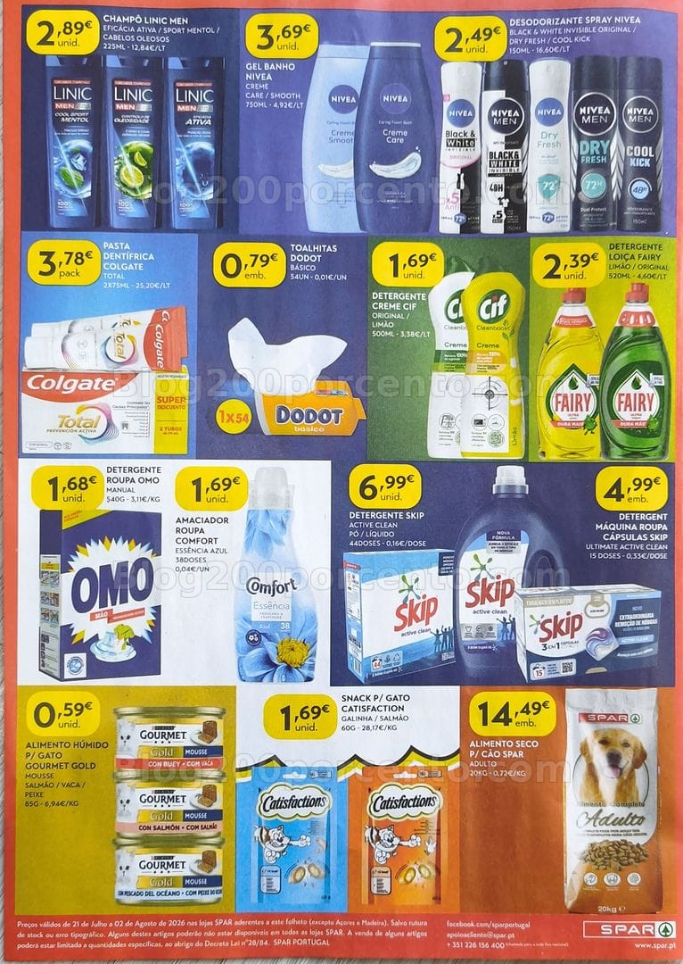 Antevisão Folheto SPAR Promoções de 21 julho a 2 agosto
