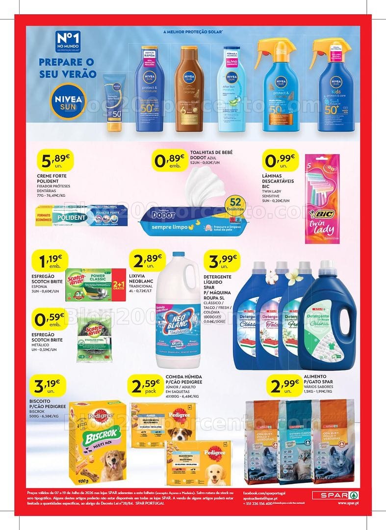 Antevisão Folheto SPAR Promoções de 7 a 19 julho