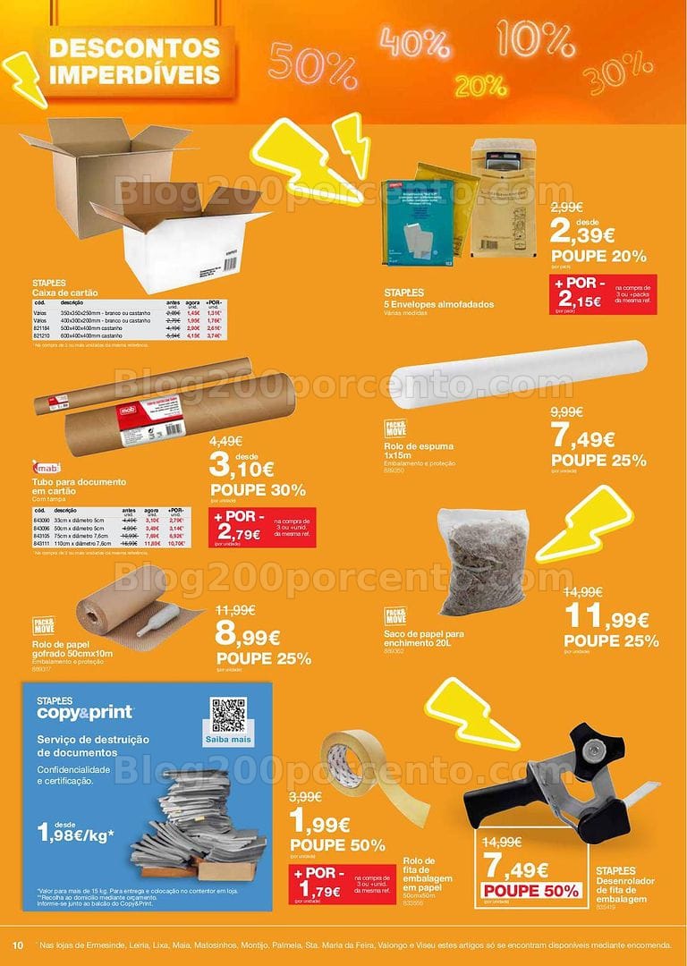 Antevisão Folheto STAPES Promoções de 9 a 30 julho