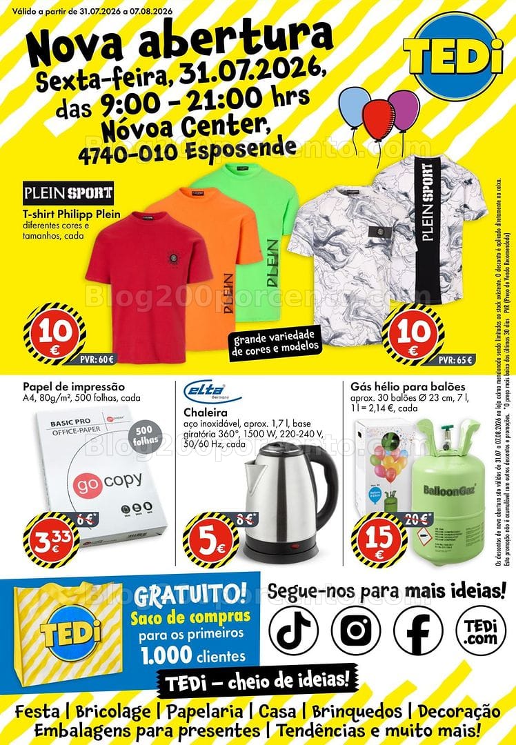 Antevisão Folheto TEDI Promoções de 31 julho a 7 agosto