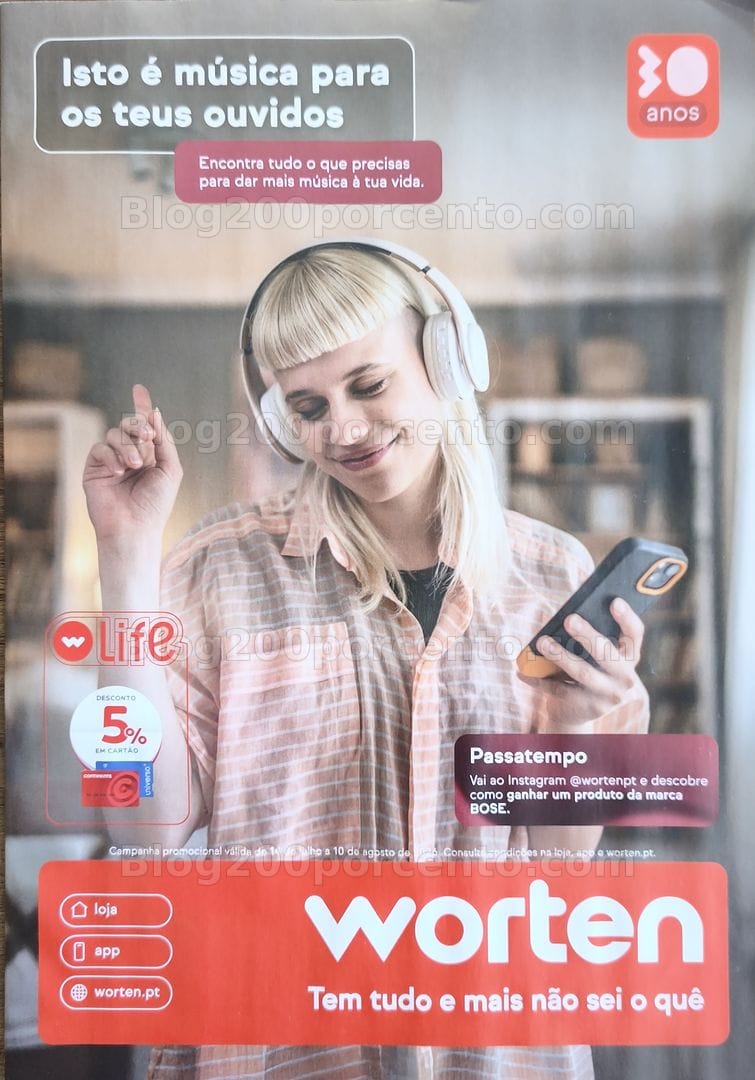 Antevisão Folheto WORTEN Especial Áudio Promoções de 14 julho a 10 agosto