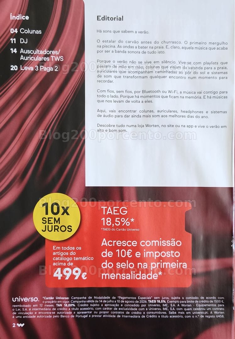 Antevisão Folheto WORTEN Especial Áudio Promoções de 14 julho a 10 agosto