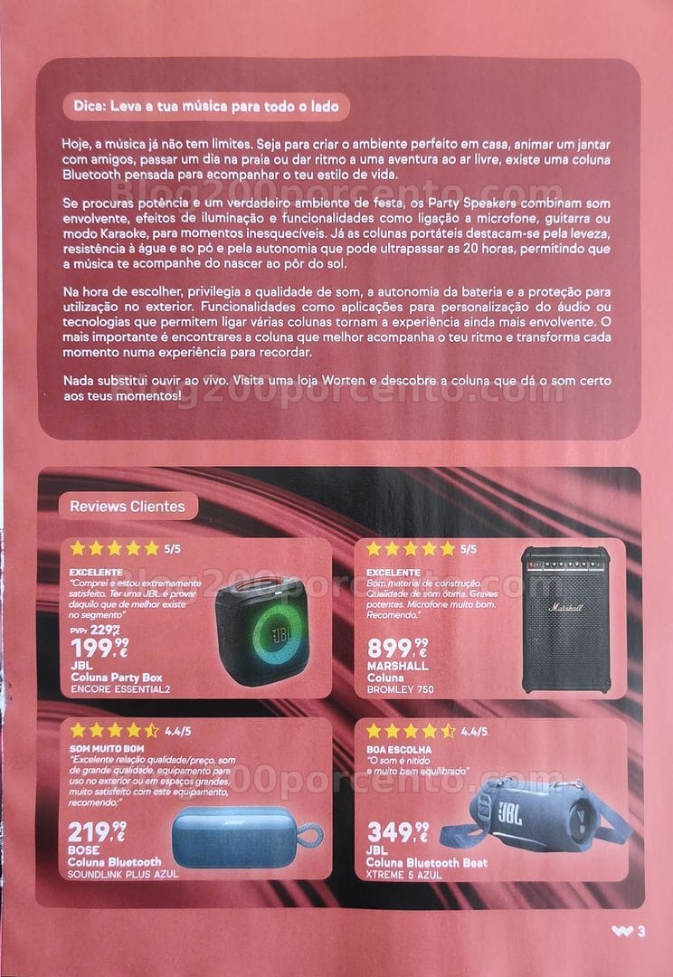 Antevisão Folheto WORTEN Especial Áudio Promoções de 14 julho a 10 agosto