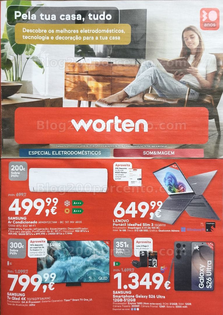 Antevisão Folheto WORTEN Promoções de 28 julho a 4 agosto