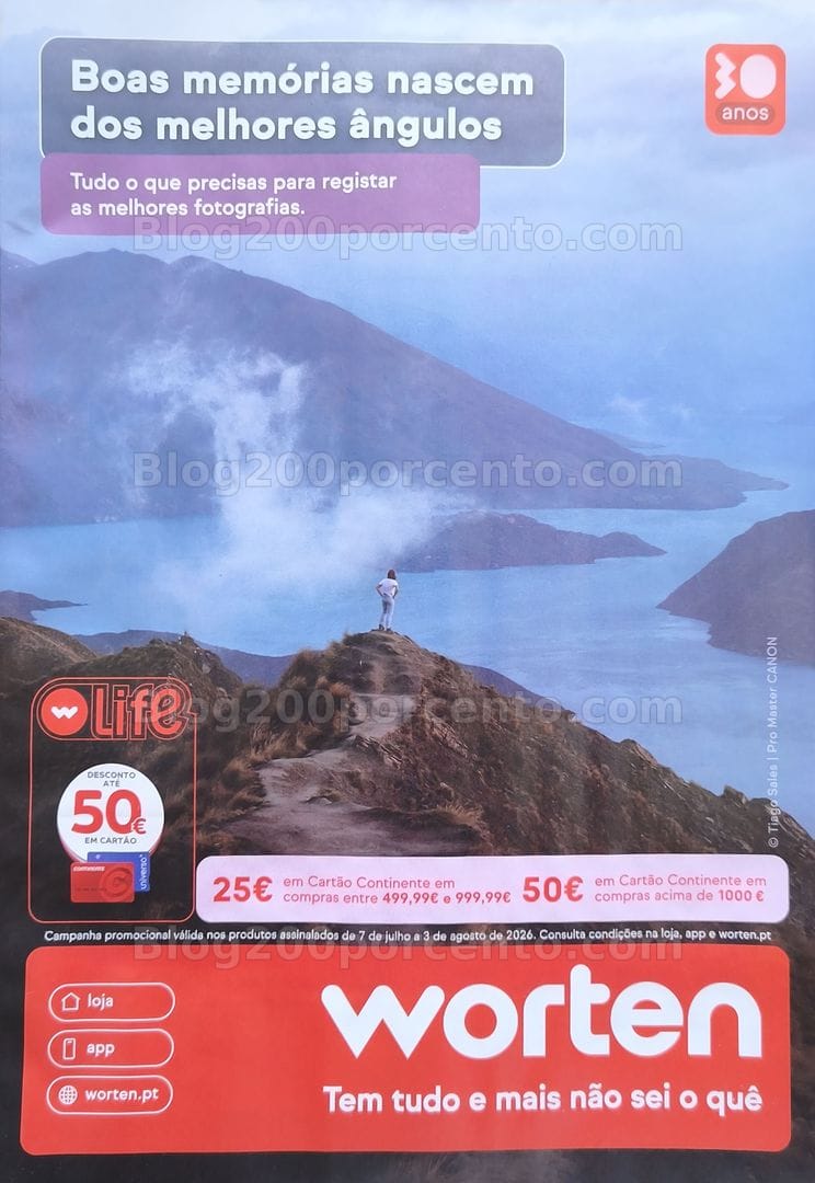 Antevisão Folheto WORTEN Especial Fotografia Promoções até 3 agosto